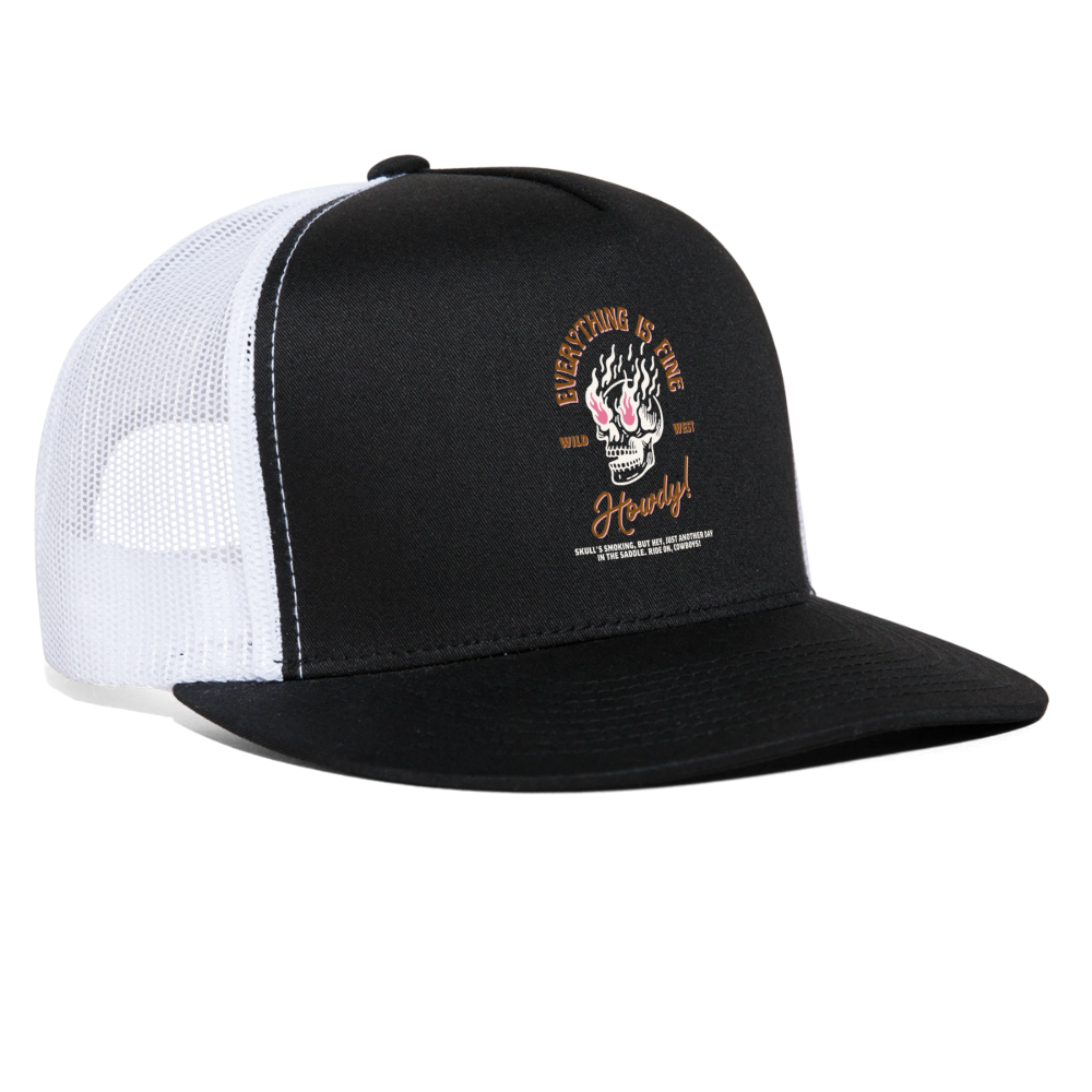 Howdy Trucker Hat - black/white