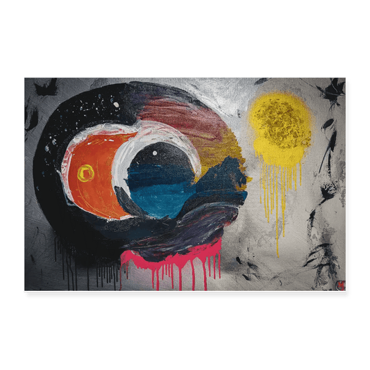 Moon Poster 12x8 - white