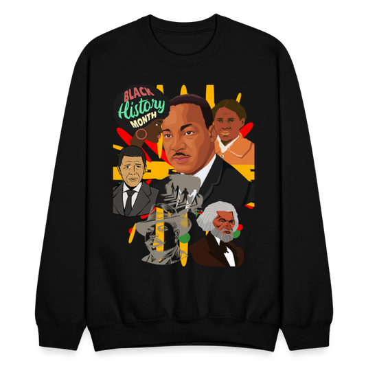 Black History Month Icons Crewneck Sweatshirt - black