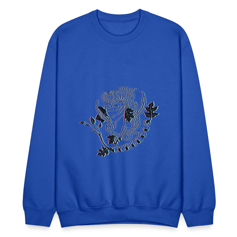 Gorgeous Masked Lady Graphic Sweatshirt - royal blue