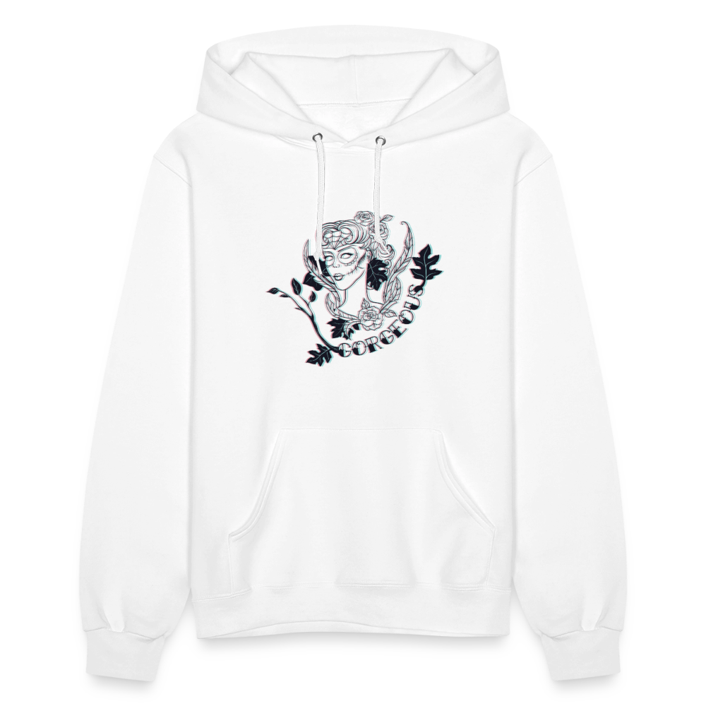 Gorgeous Masked Lady Graphic Hoodie - white