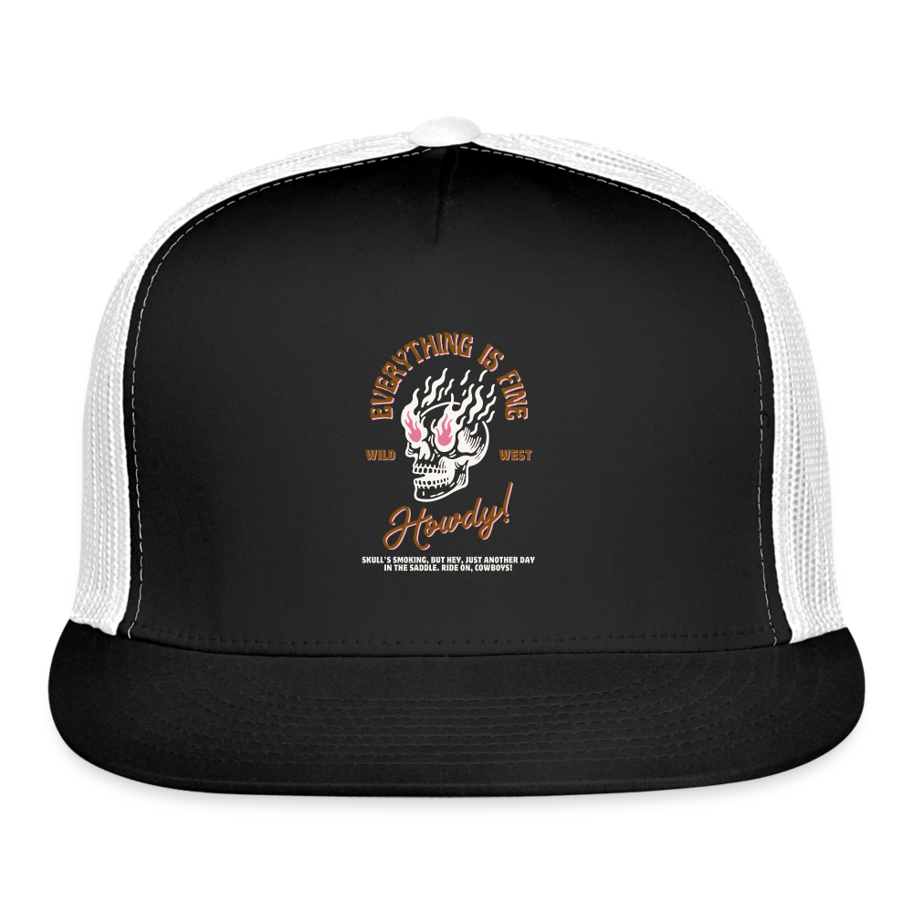 Howdy Trucker Hat - black/white