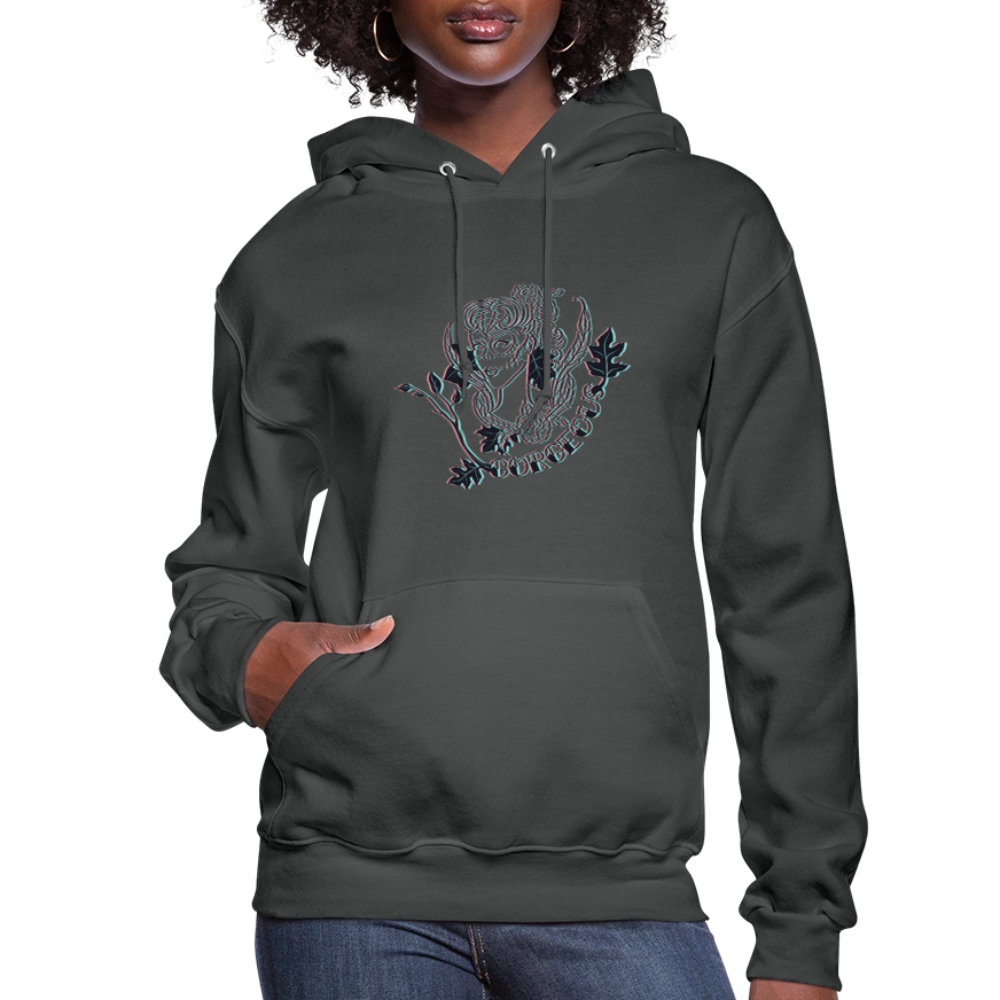 Gorgeous Masked Lady Graphic Hoodie - asphalt
