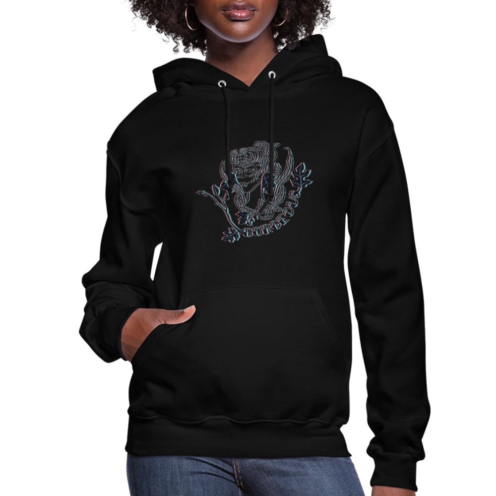 Gorgeous Masked Lady Graphic Hoodie - black