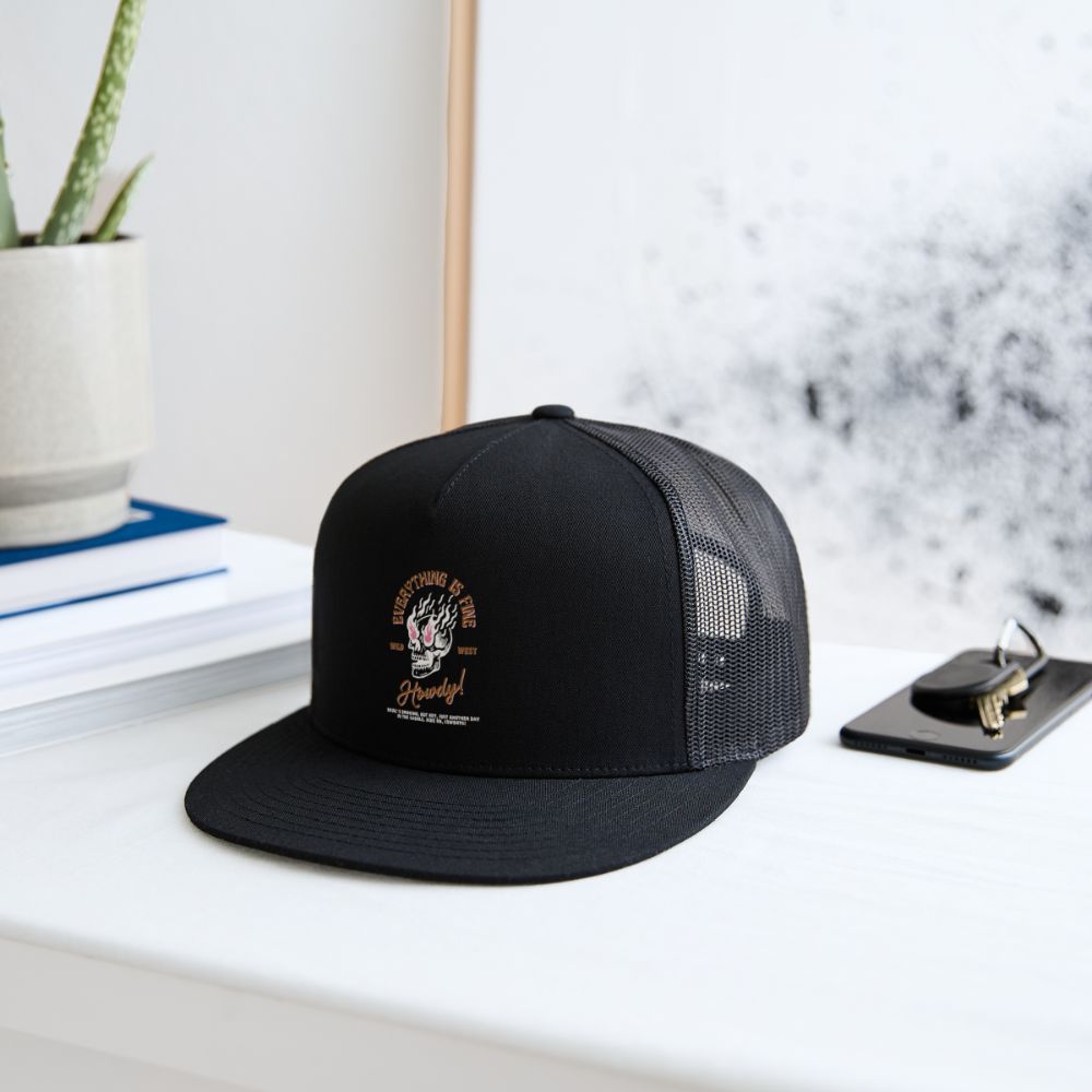 Howdy Trucker Hat - black/black