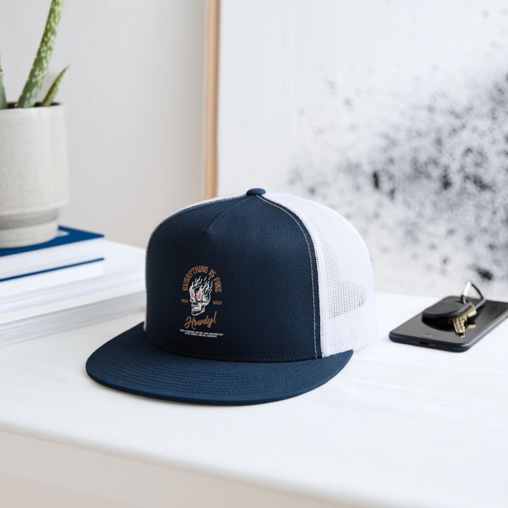 Howdy Trucker Hat - navy/white