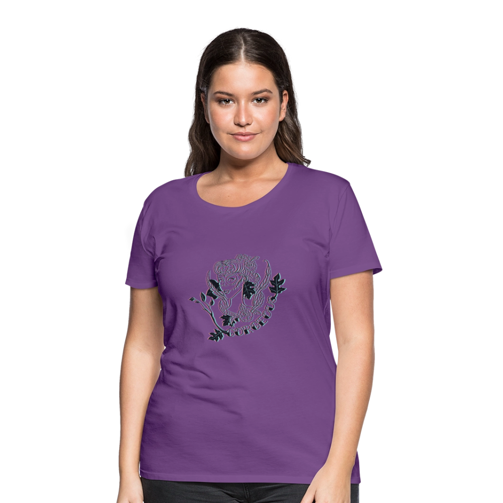 Gorgeous Masked Lady Graphic Tee - purple