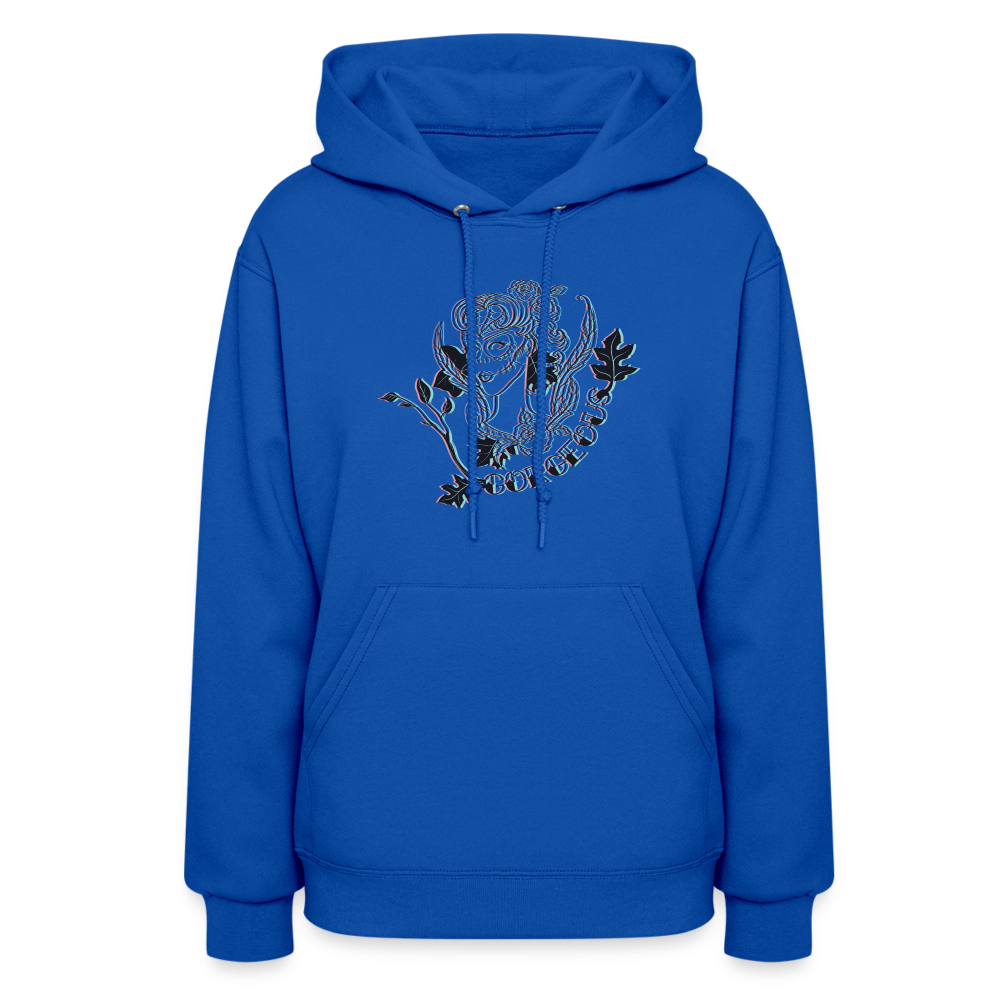 Gorgeous Masked Lady Graphic Hoodie - royal blue