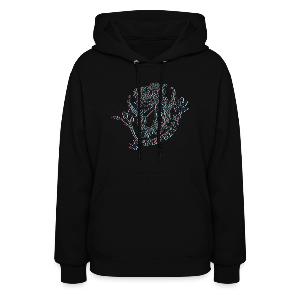 Gorgeous Masked Lady Graphic Hoodie - black