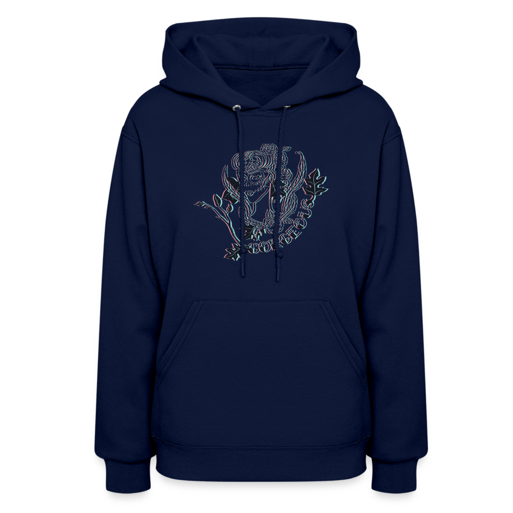 Gorgeous Masked Lady Graphic Hoodie - navy