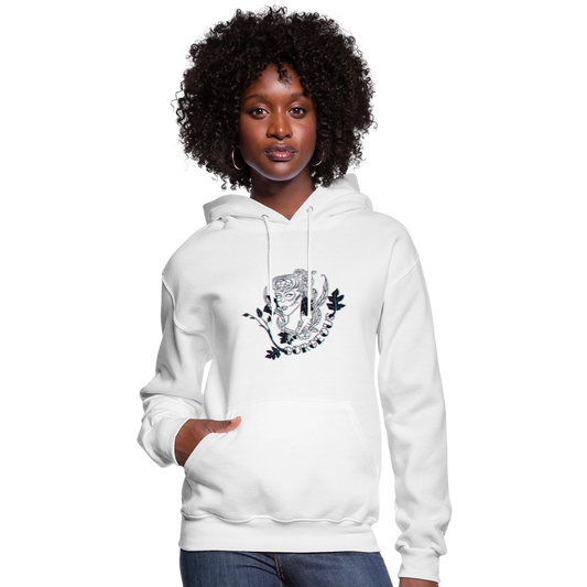 Gorgeous Masked Lady Graphic Hoodie - white