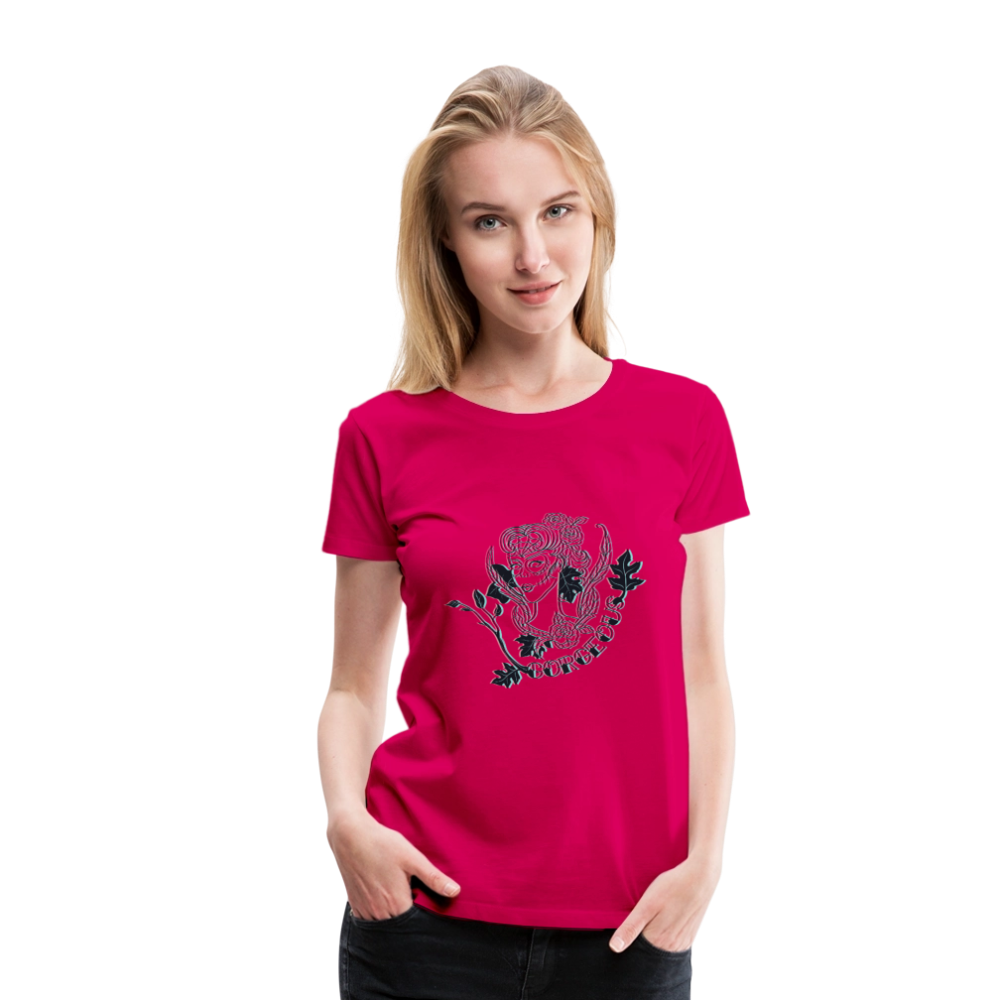 Gorgeous Masked Lady Graphic Tee - dark pink