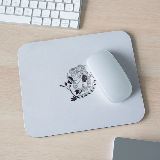 Gorgeous Masked Lady Mouse pad Horizontal - white