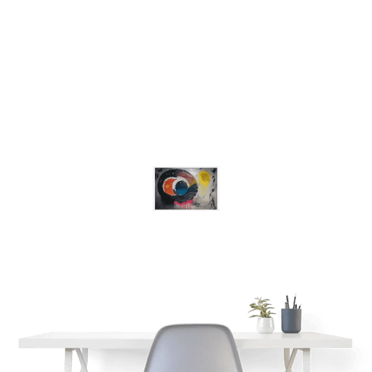 Moon Poster 12x8 - white