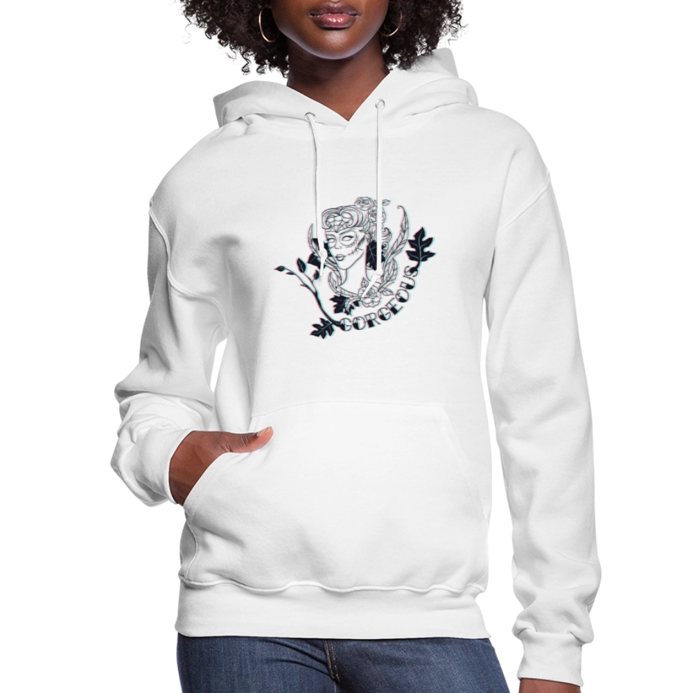 Gorgeous Masked Lady Graphic Hoodie - white