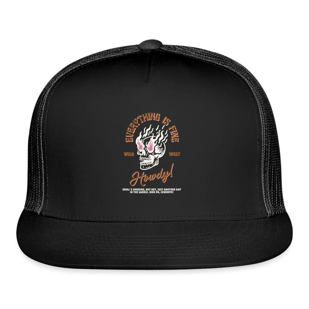 Howdy Trucker Hat - black/black