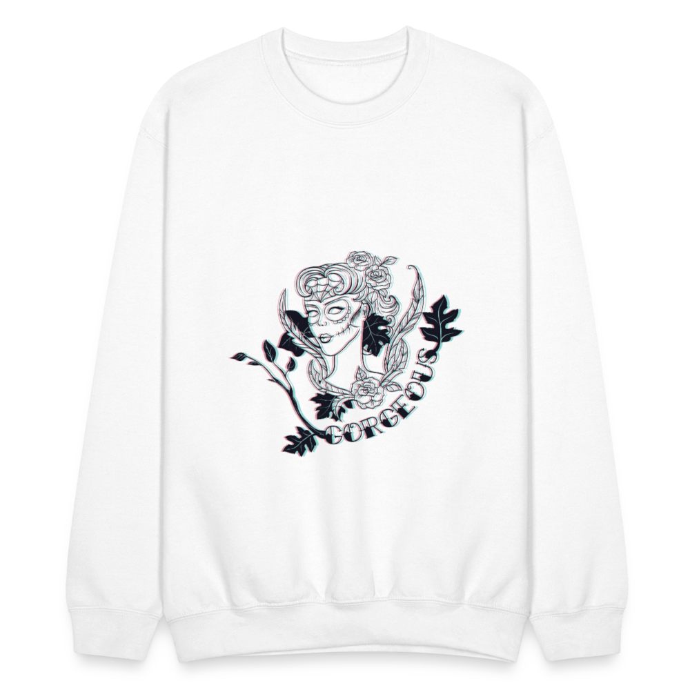 Gorgeous Masked Lady Graphic Sweatshirt - white