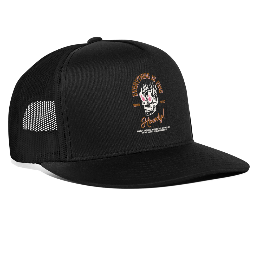 Howdy Trucker Hat - black/black