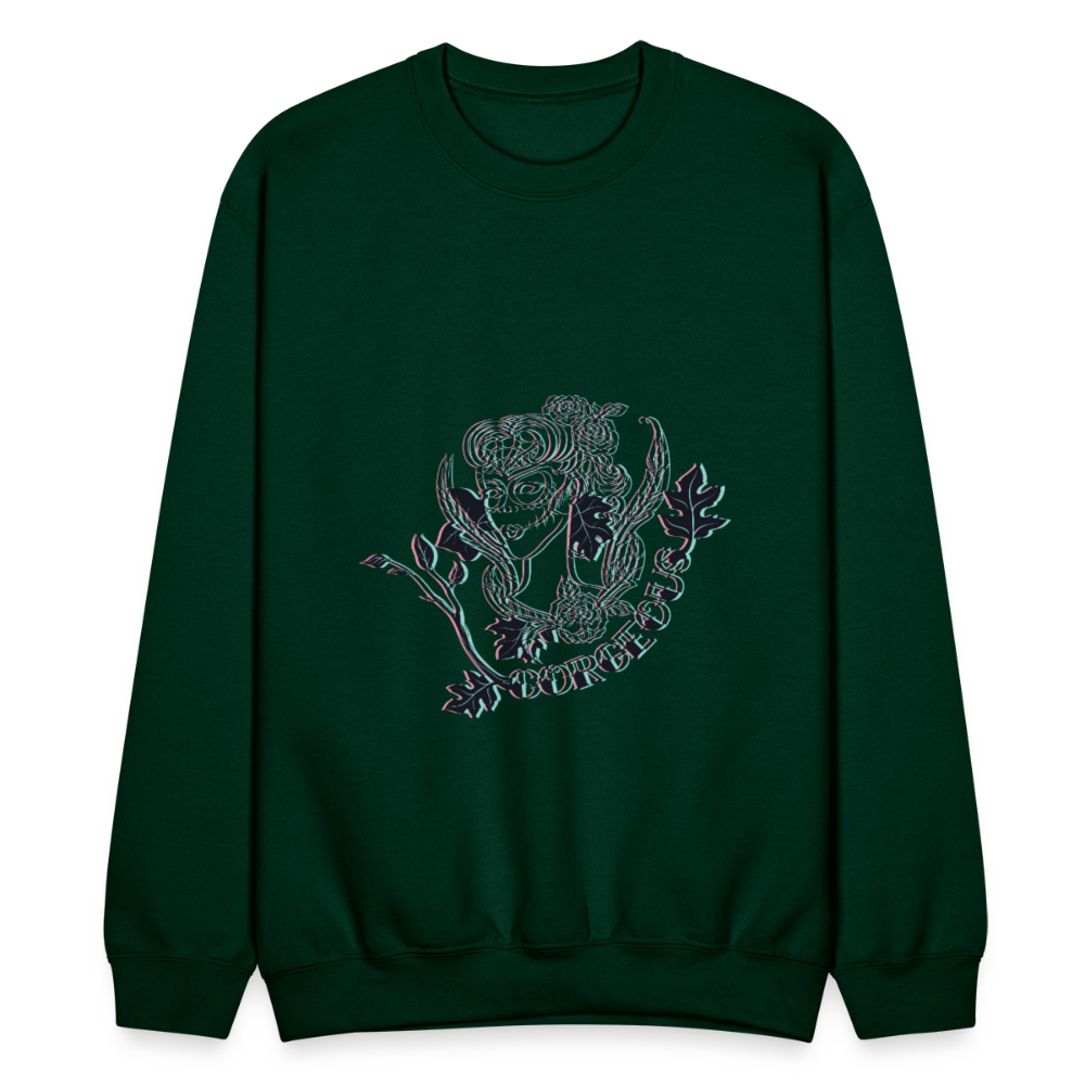 Gorgeous Masked Lady Graphic Sweatshirt - forest green