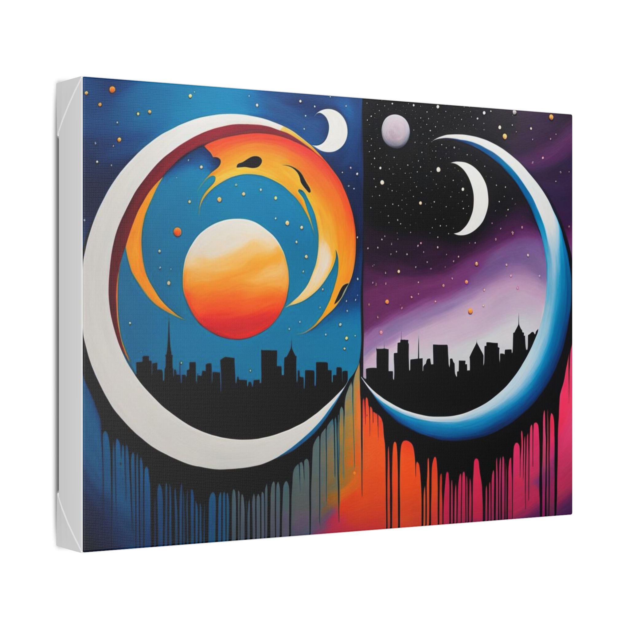 Dual Crescents Classic Stretched Canvas