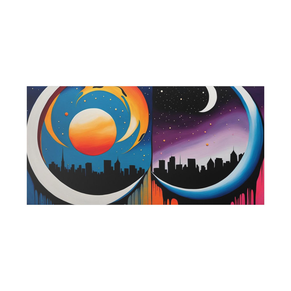 Dual Crescents Classic Stretched Canvas