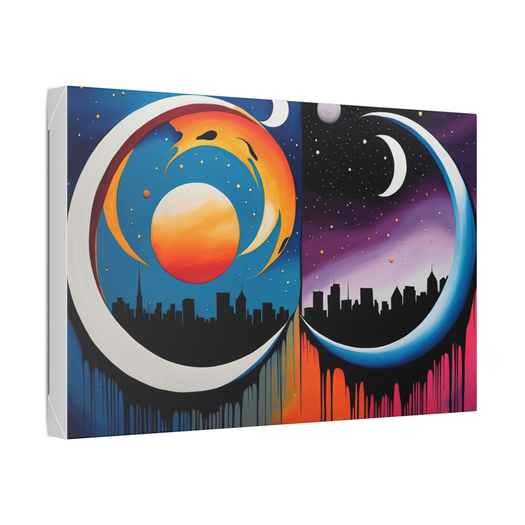 Dual Crescents Classic Stretched Canvas