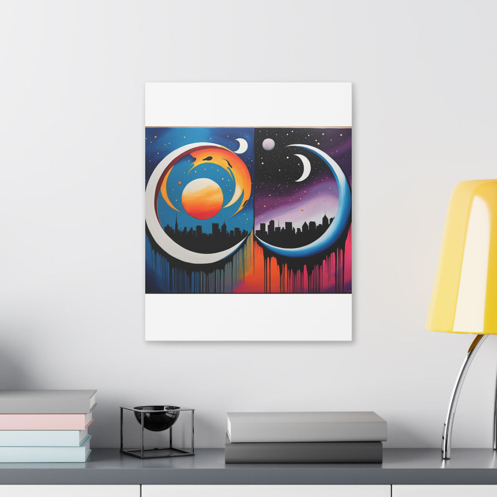 Dual Crescents Classic Stretched Canvas