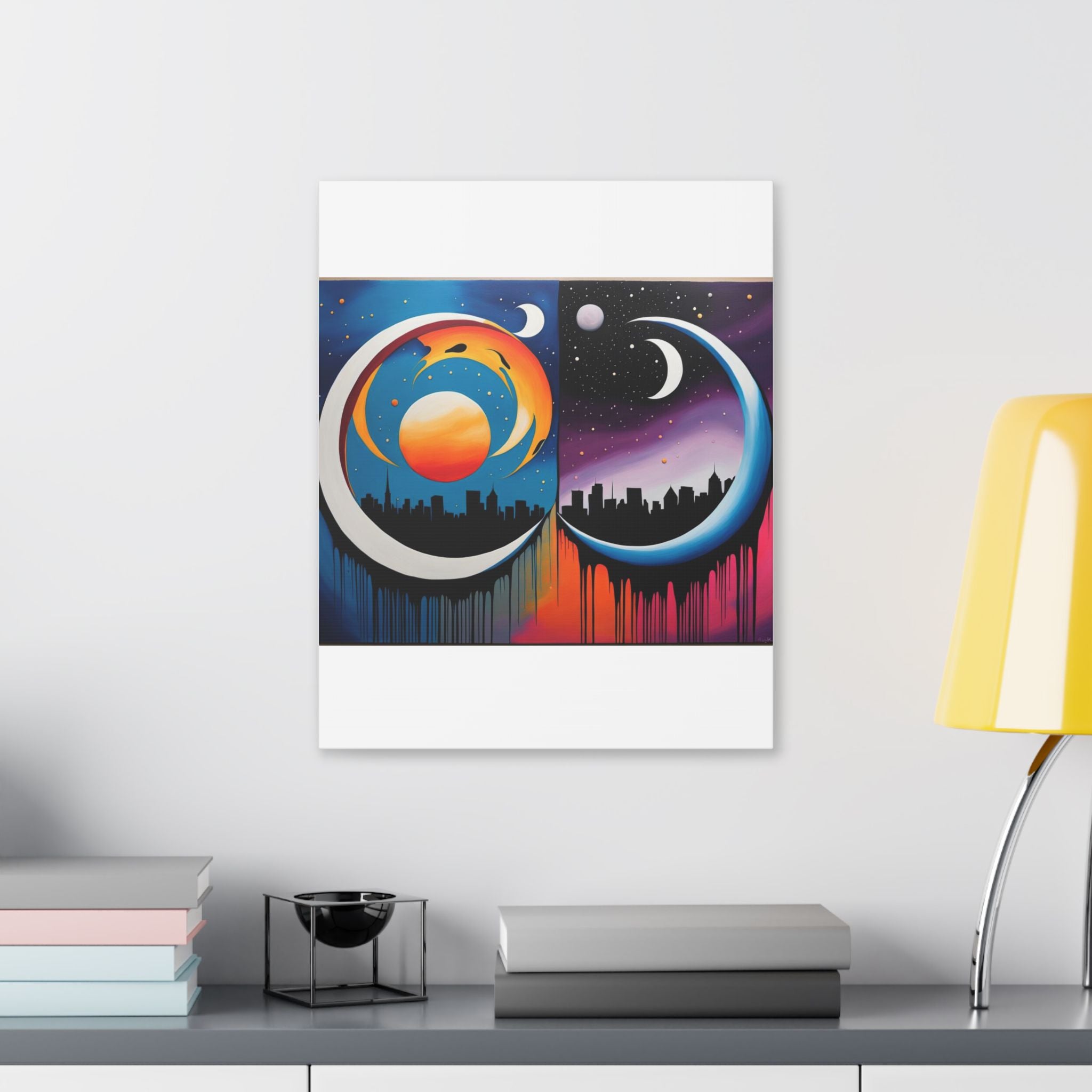 Dual Crescents Classic Stretched Canvas