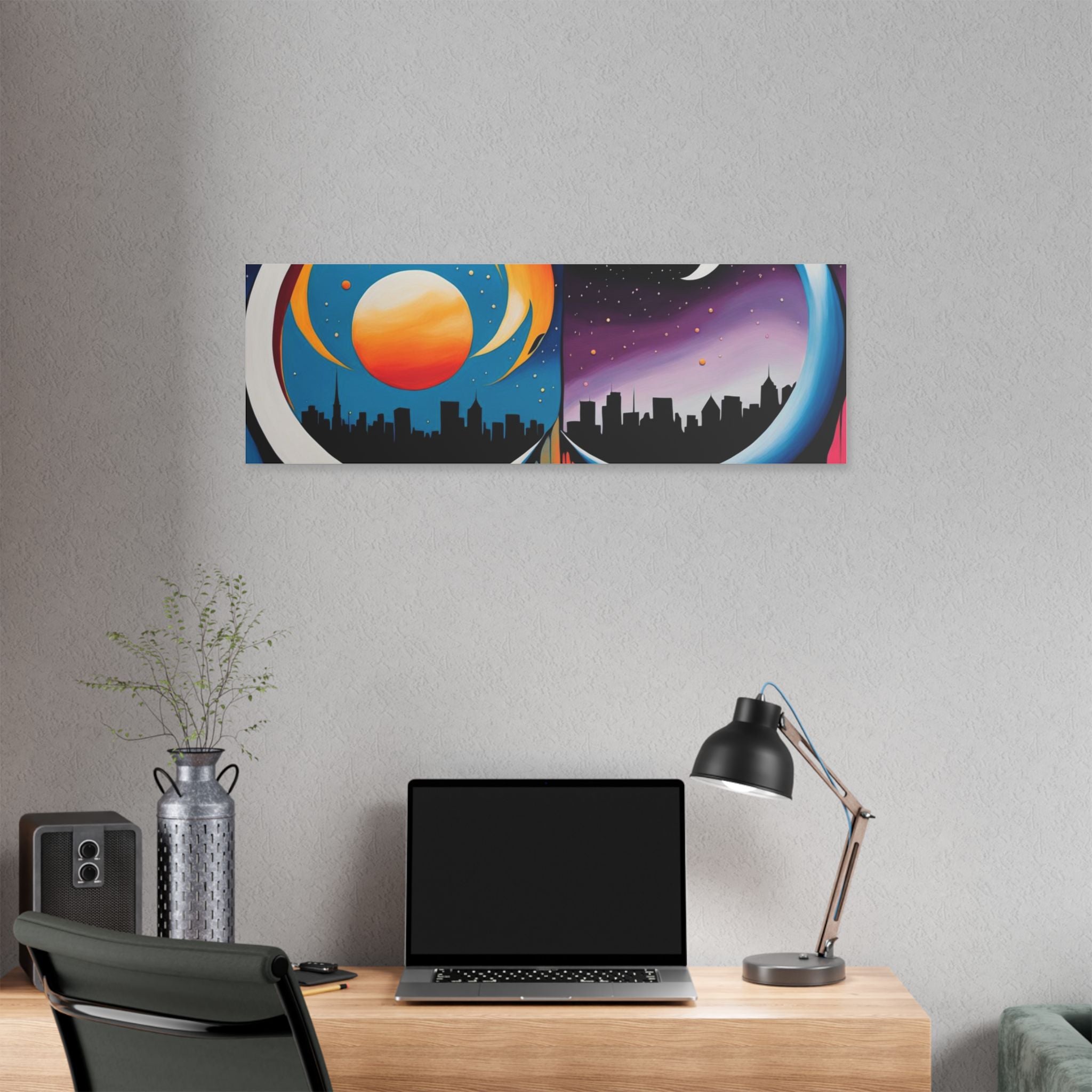 Dual Crescents Classic Stretched Canvas