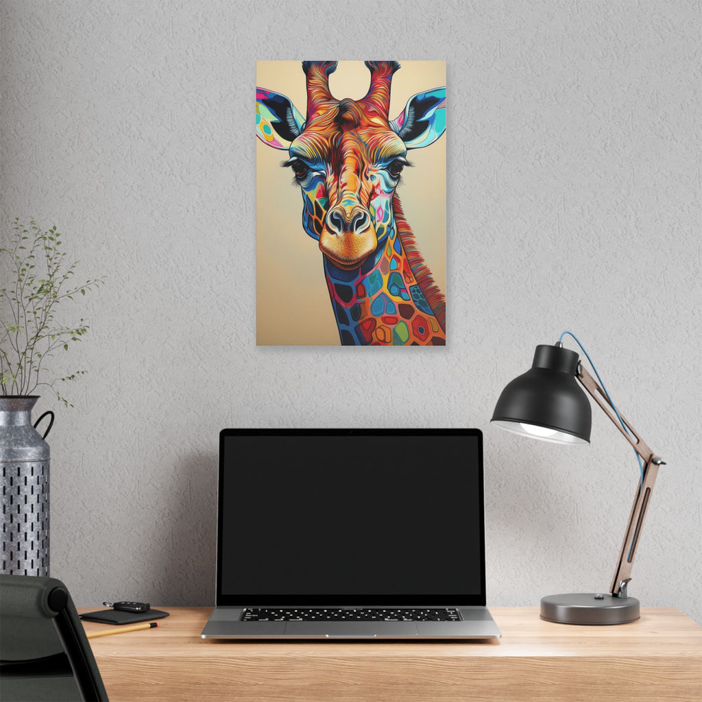 Colorful Giraffe Canvas Print — Vibrant Safari Wall Art