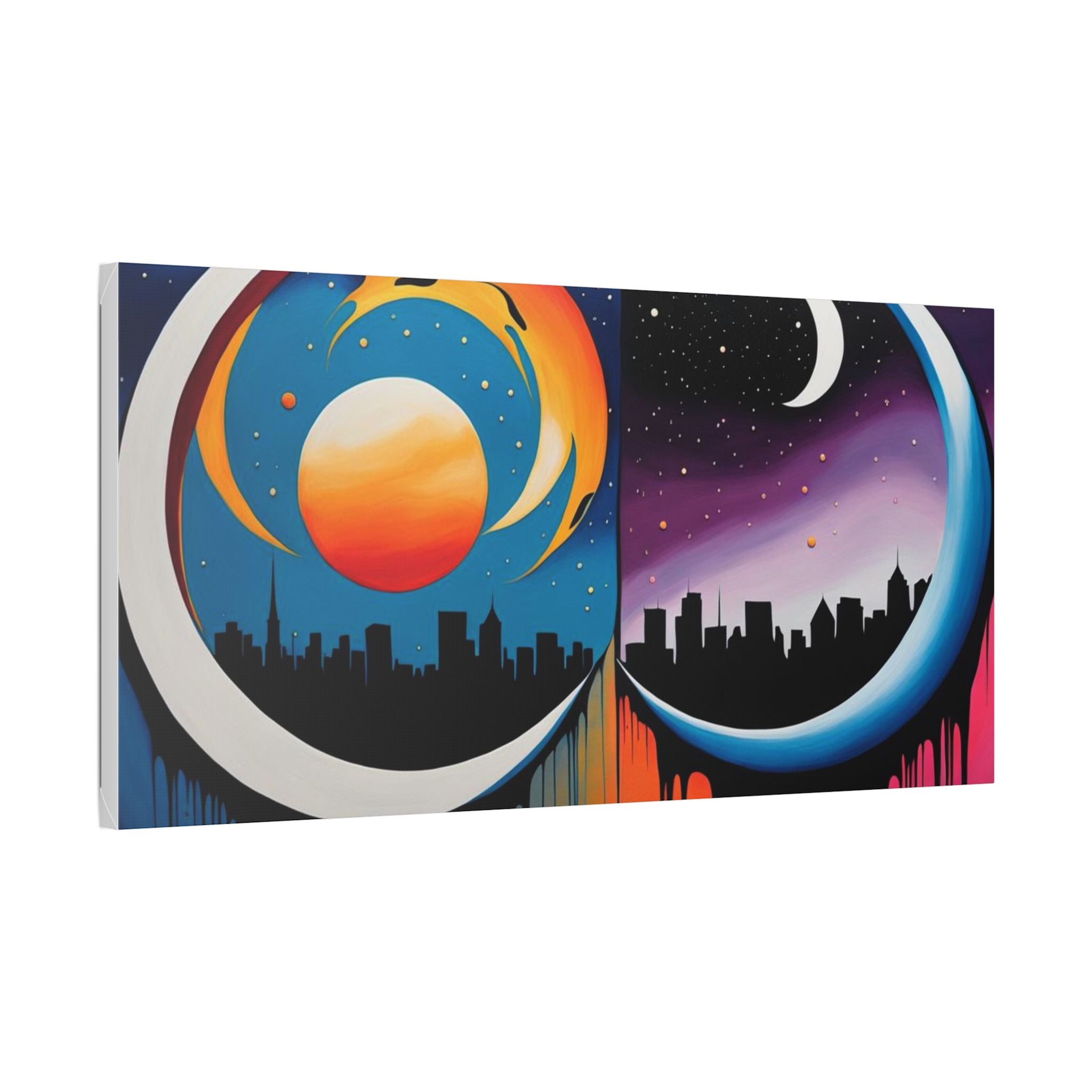 Dual Crescents Classic Stretched Canvas