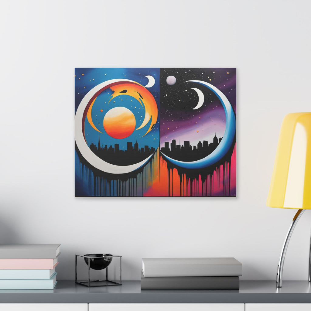 Dual Crescents Classic Stretched Canvas