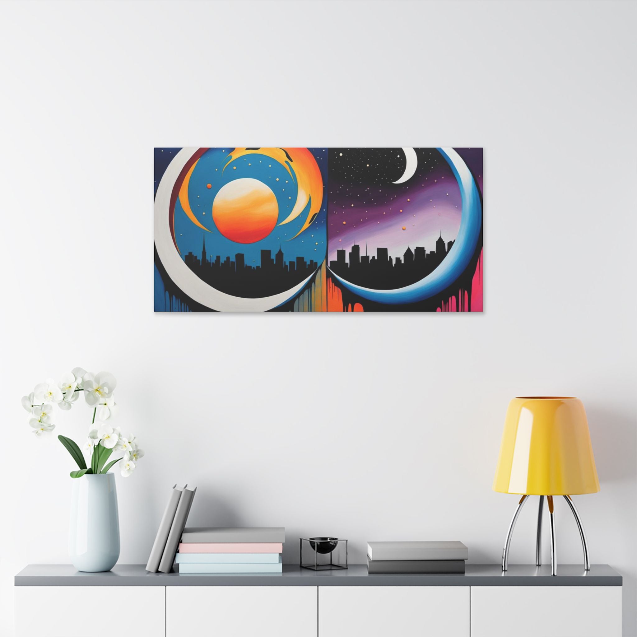 Dual Crescents Classic Stretched Canvas