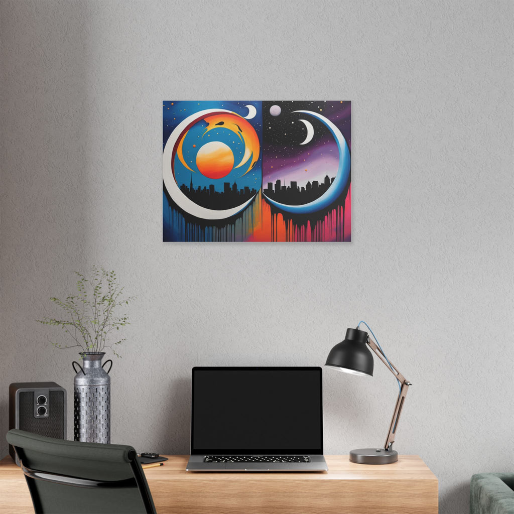 Dual Crescents Classic Stretched Canvas