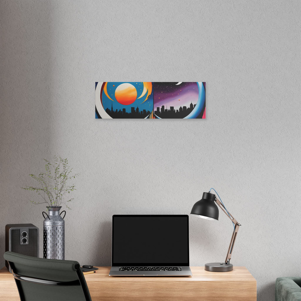 Dual Crescents Classic Stretched Canvas