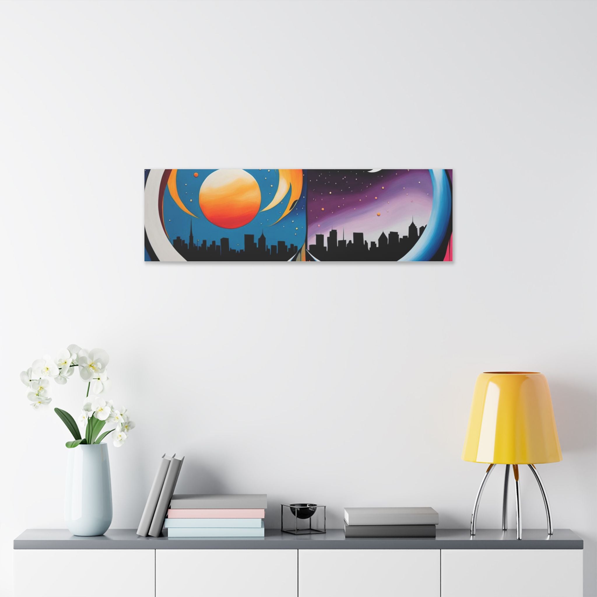 Dual Crescents Classic Stretched Canvas