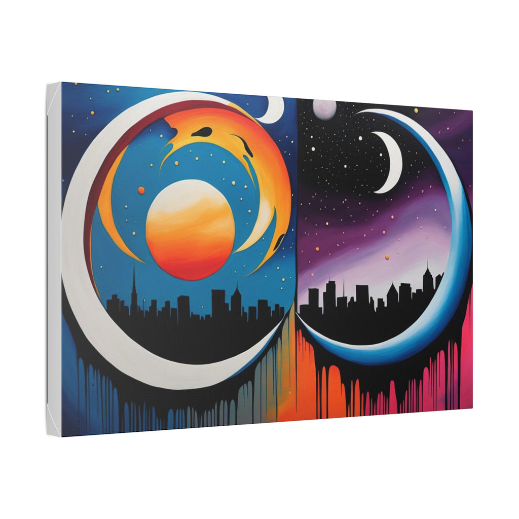 Dual Crescents Classic Stretched Canvas