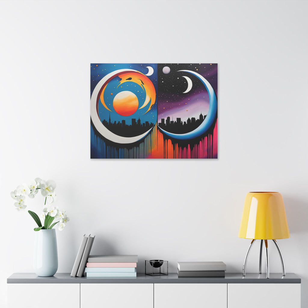 Dual Crescents Classic Stretched Canvas