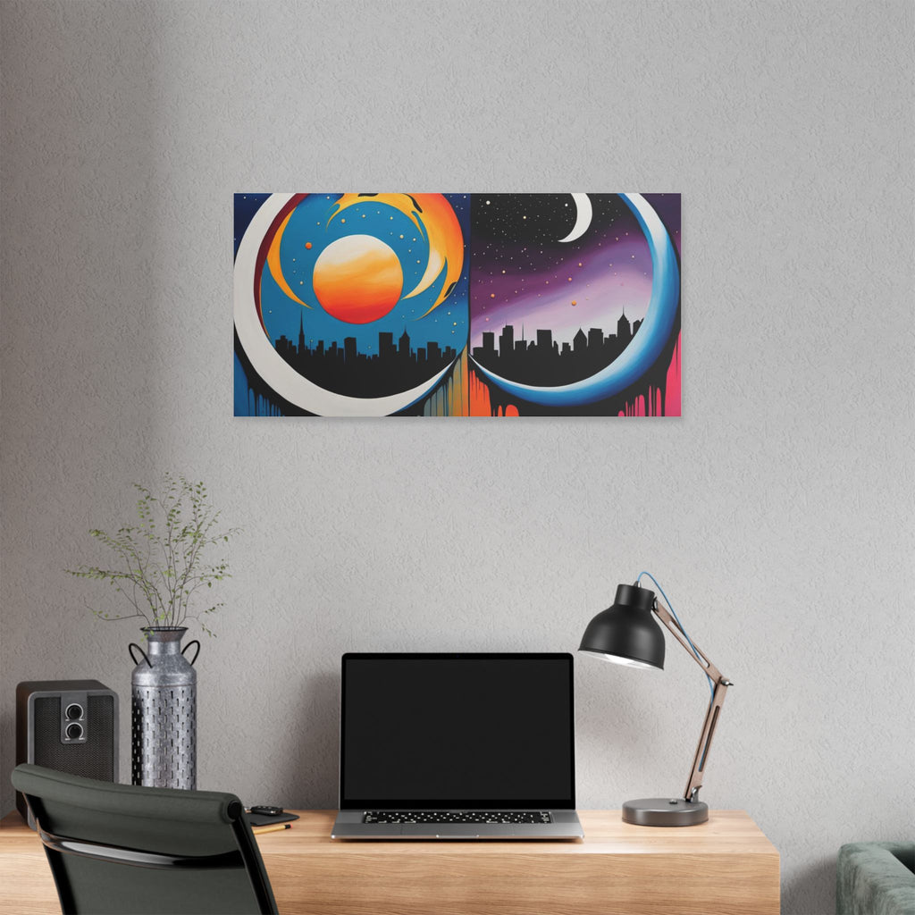 Dual Crescents Classic Stretched Canvas
