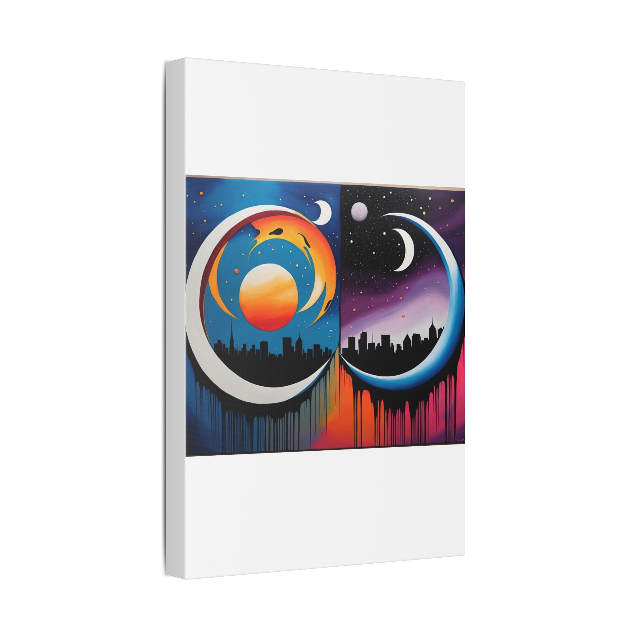 Dual Crescents Classic Stretched Canvas
