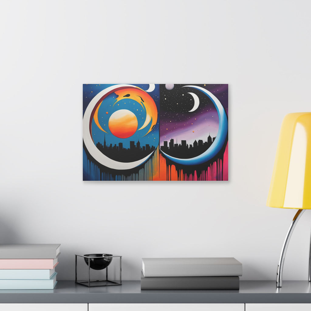 Dual Crescents Classic Stretched Canvas