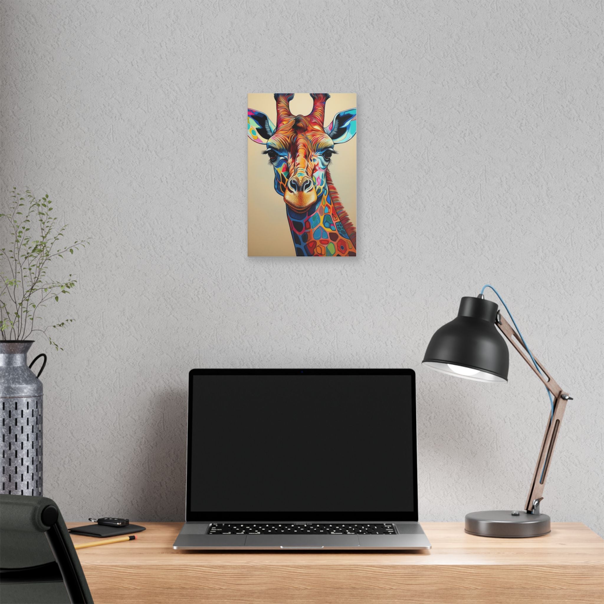 Colorful Giraffe Canvas Print — Vibrant Safari Wall Art