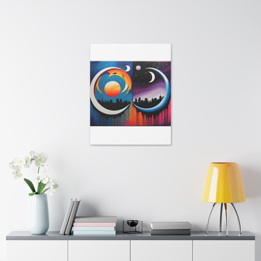 Dual Crescents Classic Stretched Canvas