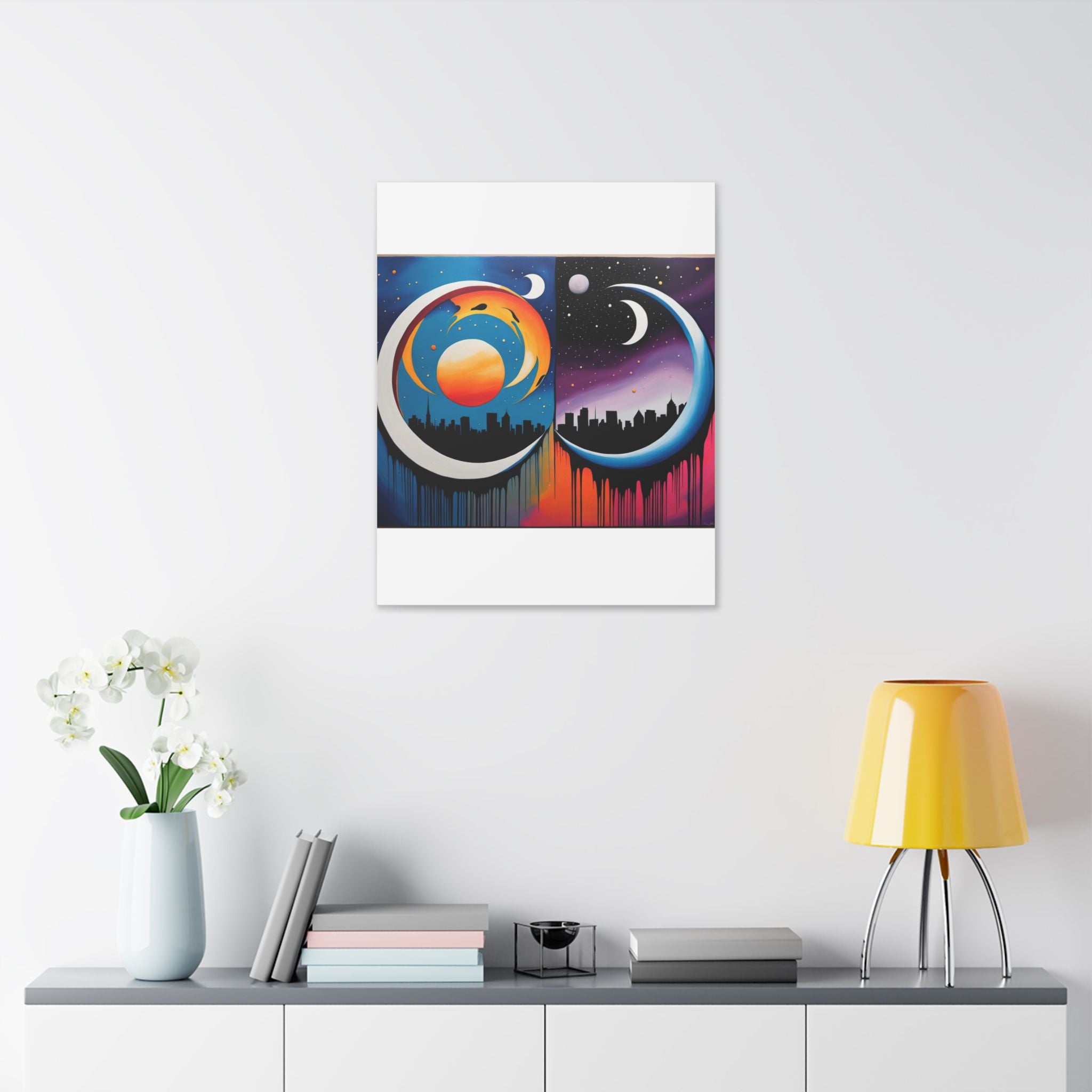 Dual Crescents Classic Stretched Canvas