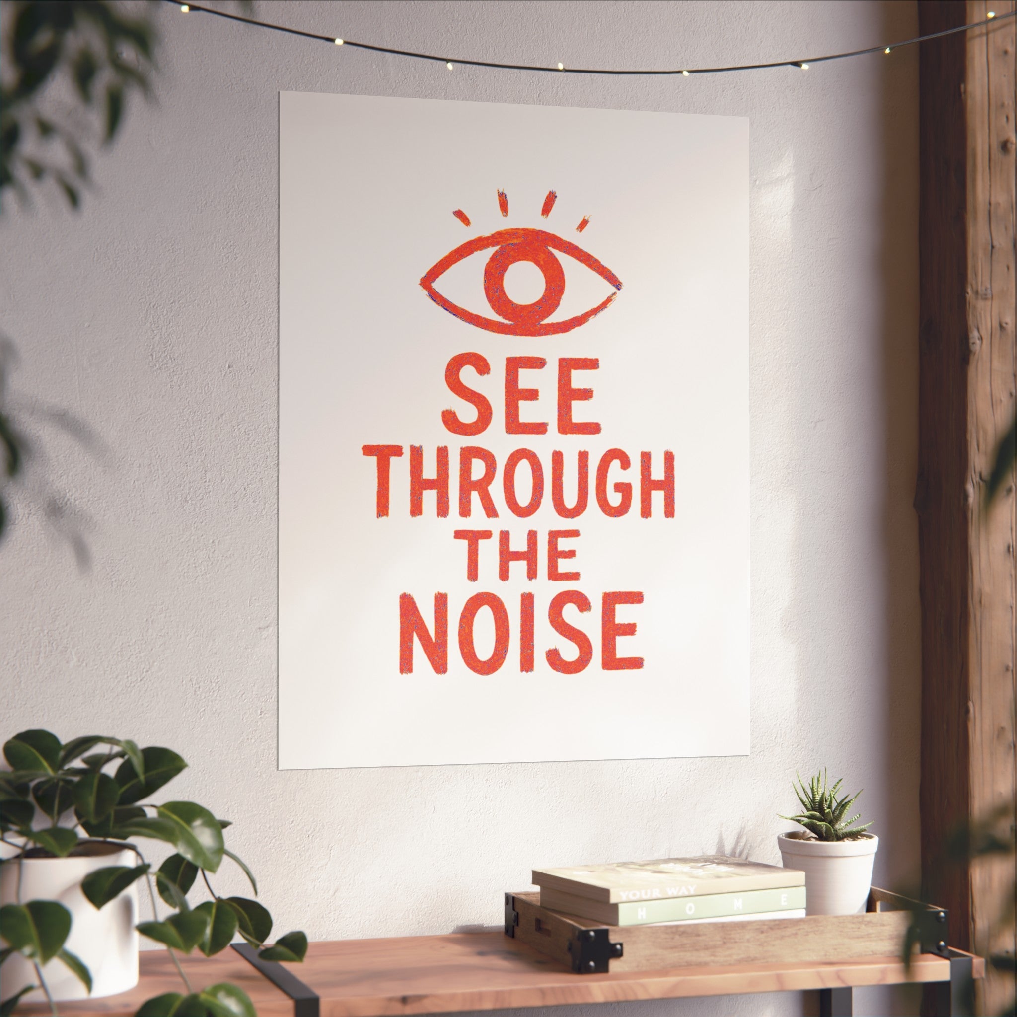 See Through The Noise Fine Art Poster — Minimal Motivational Wall Art