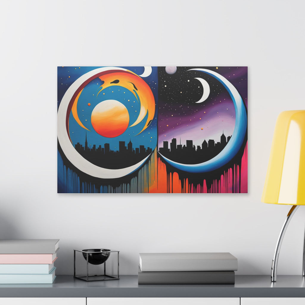 Dual Crescents Classic Stretched Canvas