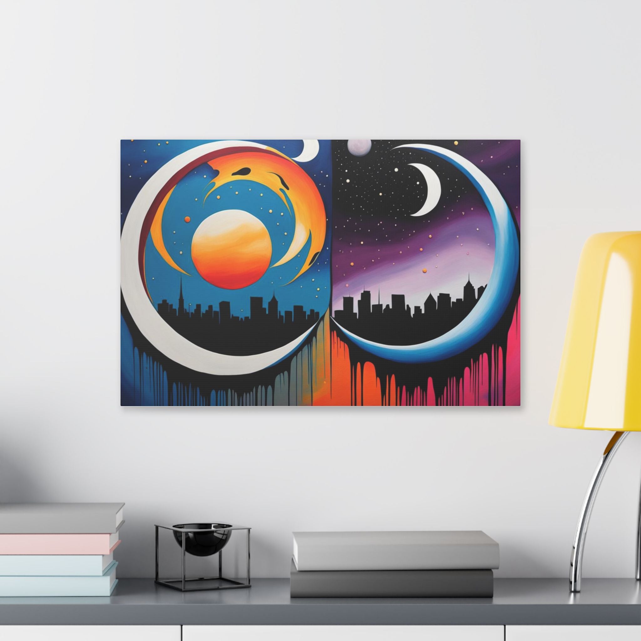 Dual Crescents Classic Stretched Canvas