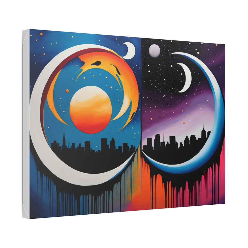 Dual Crescents Classic Stretched Canvas