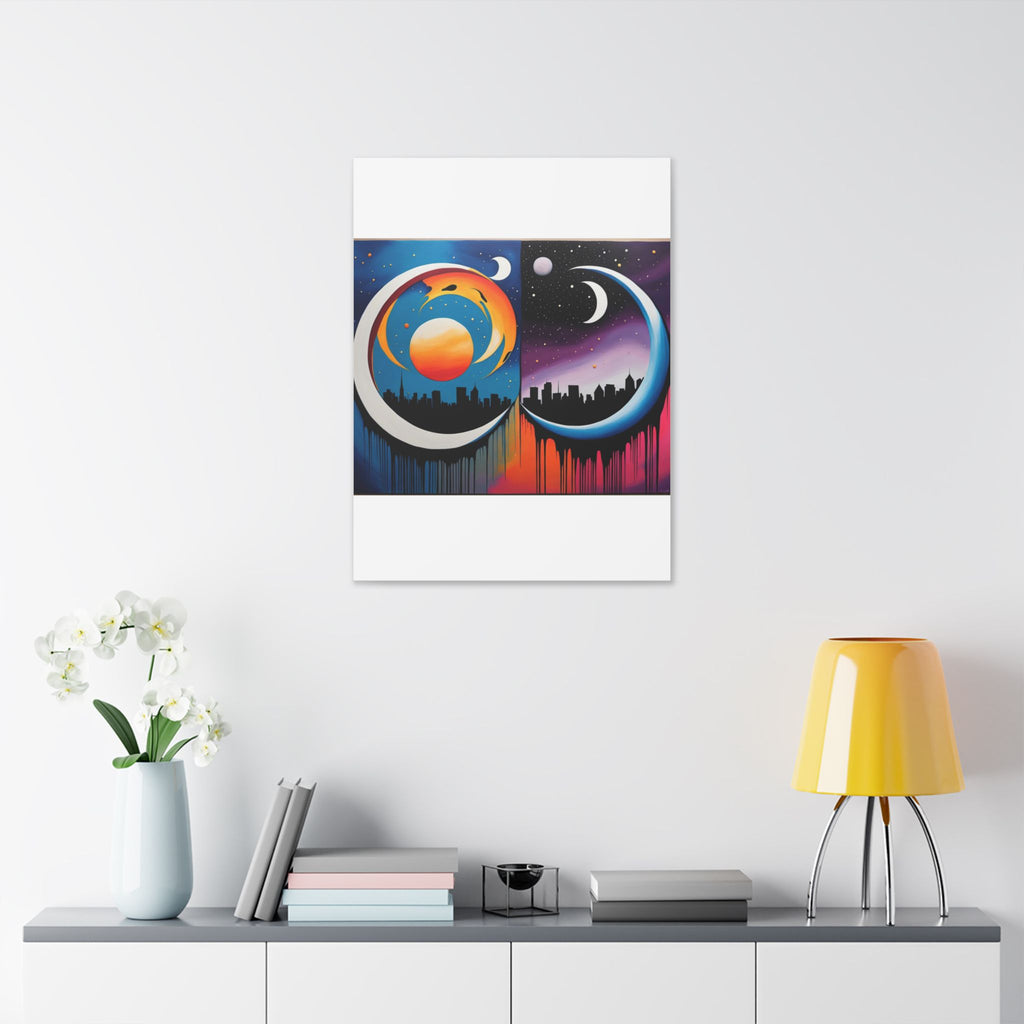 Dual Crescents Classic Stretched Canvas