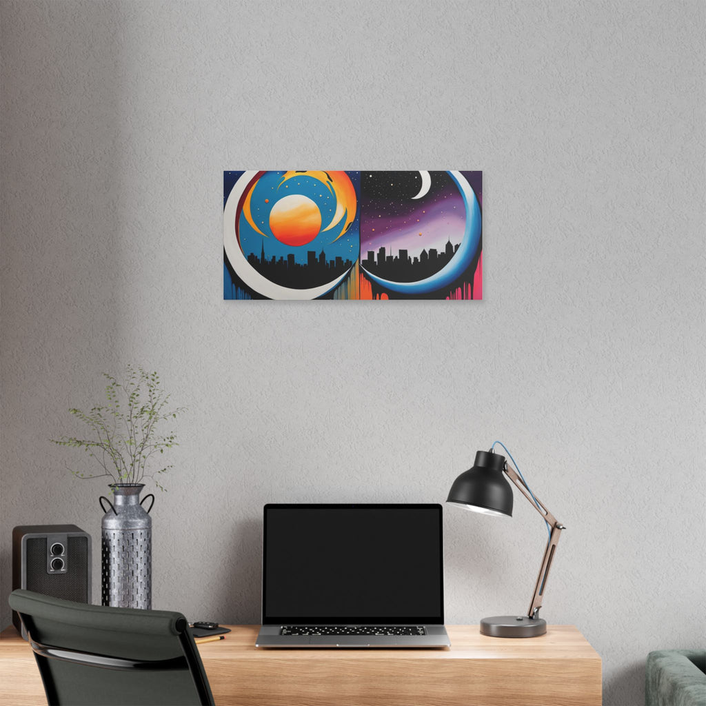 Dual Crescents Classic Stretched Canvas